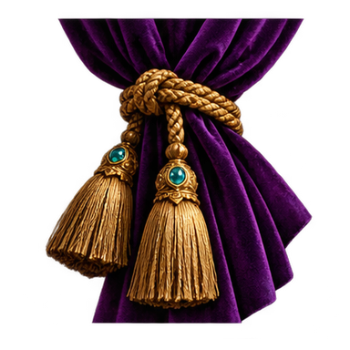 velvet curtain tie