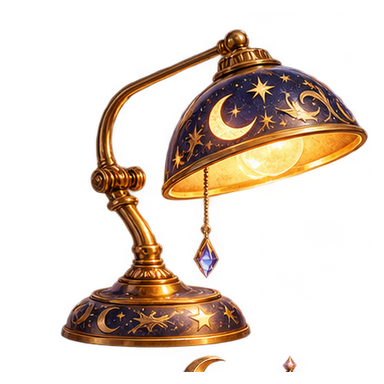brass reading lamp