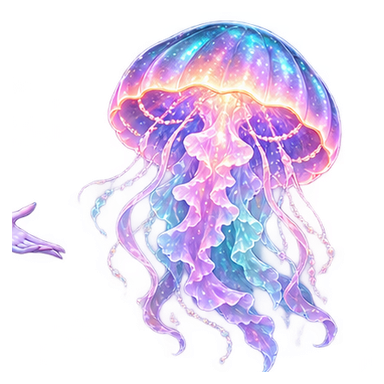 glowing jellyfish