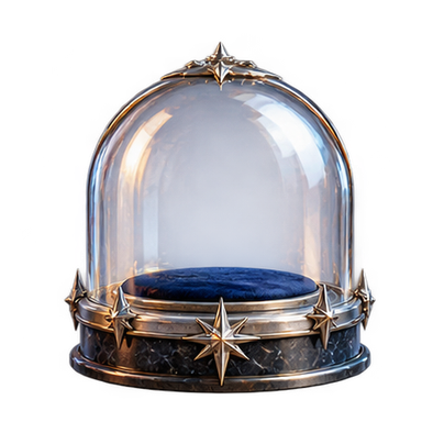 glass display dome